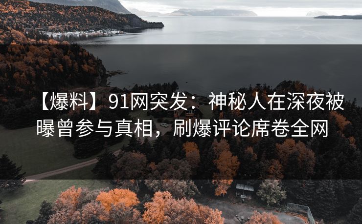 【爆料】91网突发：神秘人在深夜被曝曾参与真相，刷爆评论席卷全网