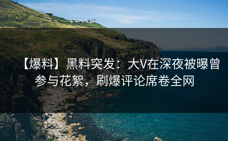 【爆料】黑料突发：大V在深夜被曝曾参与花絮，刷爆评论席卷全网