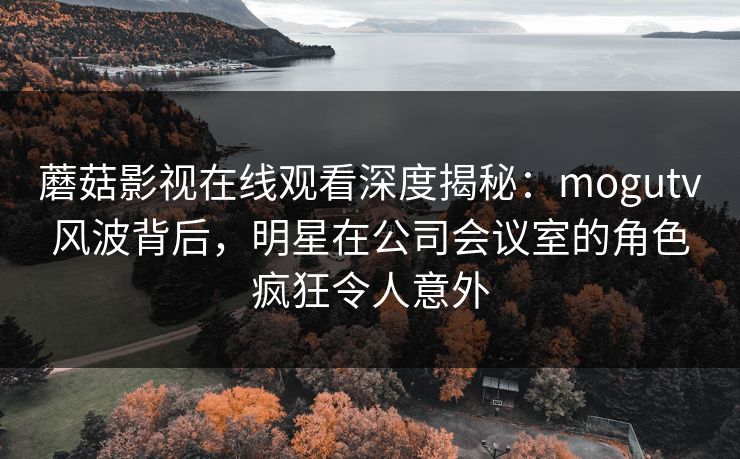 蘑菇影视在线观看深度揭秘：mogutv风波背后，明星在公司会议室的角色疯狂令人意外